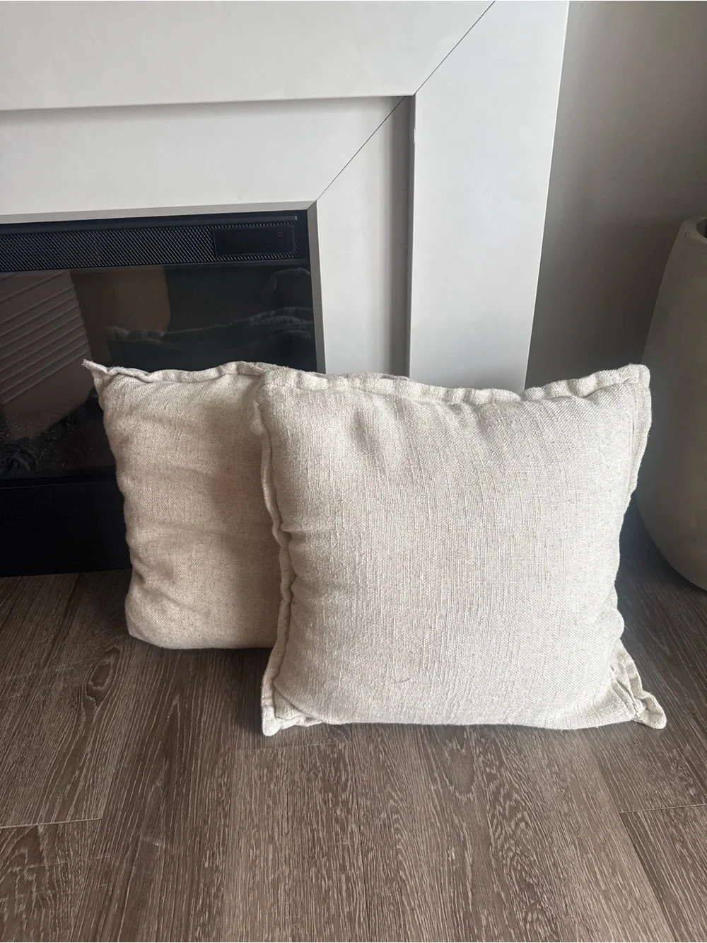 Neutral Cream Decorative Throw Pillow Pair - Home Accents